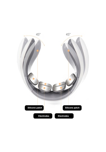 Leezsing Boyun Isıtmalı Masaj Aleti Elektrikli Pluse Masaj Aleti Boyun Omuz Ağrısı Giderici Kadınlar Erkekler İçin Kasları Rahatlatır Beyaz