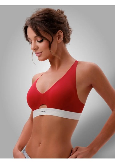 Bonechka Desteksiz Sütyen Dekolte 248485075 Kırmızı