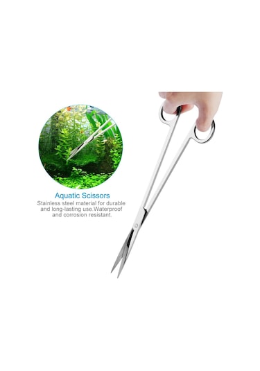 Akvaryum Seti 5'i 1 Arada Paslanmaz Çelik Akvaryum Su Bitkisi Alet Seti Pense Makas Spatula