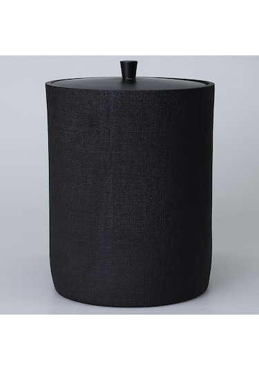 Linen Çöp Kovası Siyah