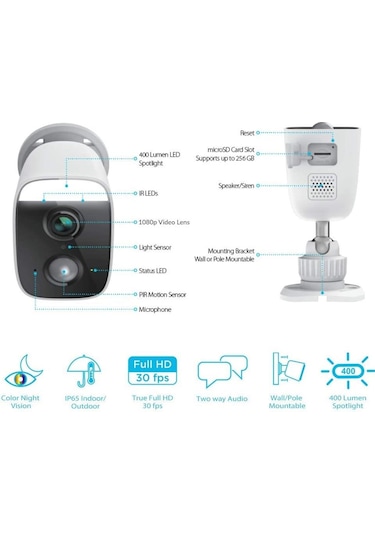 D-Link Dış Mekan Güvenlik Spot Işığı Wifi Kamera