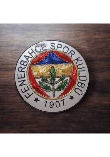 El Yapımı Filografi Fenerbahçe Logo Premium Kalite Malzeme Ile Hazırlanmış Dekoratif 25,5cm Fb