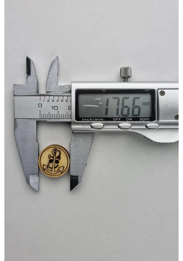 Orta Boy Ahşap Denizci Desenli Kaban Çeket Hırka Yelek Düğmesi 5 Adet