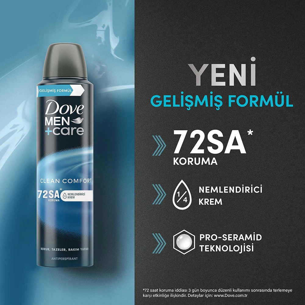Dove Men Care Clean Comfort Deodorant 72 Saat Koruma 150 Ml X3