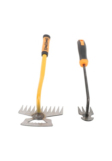 Tenfowee Bahçe Çayır Temizleme Aleti Seti: 11 Ve 4 Dişli Paslanmaz Çelik Tırpan, Ergonomik Kollü Ot Kaldırıcı, Toprak Döşücü Ve Fide Çıkartıcı