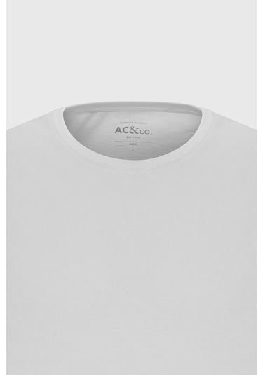 AC&Co / Altınyıldız Classics 4A4800000001BYZXS Slim Fit Bisiklet Yaka Kısa Kol Pamuklu Erkek Tişört Beyaz AC&Co / Altınyıldız Classics 4A4800000001BYZXS Slim Fit Bisiklet Yaka Kısa Kol Pamuklu Erkek Tişört Beyaz