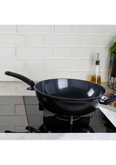 Fissler Ceratal Comfort Orbit Black Wok Tava - 32 Cm Siyah