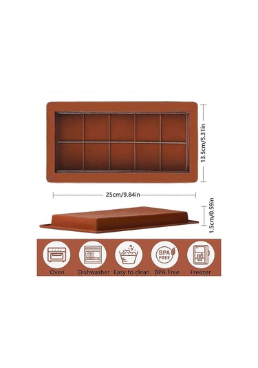 Çikolata Kalıpları Silikon Derin, 25 X 13,5 Cm Çikolatalı Kek, Derin Çikolata Kalıbı, Çikolatalı Kek, Pralin Yapımı İçin 3 Adet Diğer