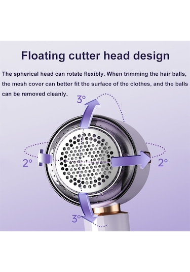 Sones Elektrikli Saç Topu Düzeltici Ev Tipi Saç Alma Topu Aleti Tıraş Makinesi, Renk: Şarjlı-mor
