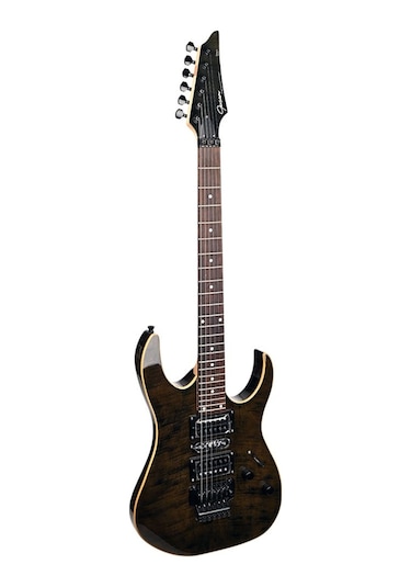 Guson Modern Superstrat Hsh Fr Tremolo Elektro Gitar Quilted Siyah