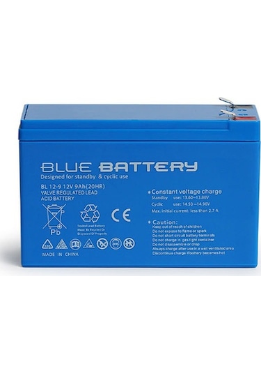 Bluebattery 12v 9ah Kuru Tip Bakımsız Akü