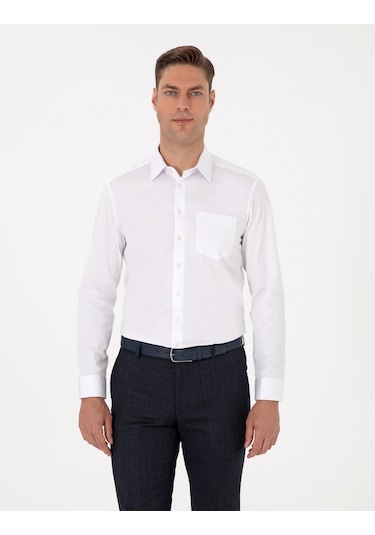 Pierre Cardin Erkek Beyaz Gömlek Basic 50313177-vr013 Beyaz