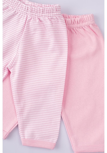 Uygun Bebe 2'li Pamuklu Patiksiz Bebek Pantolonu Pembe
