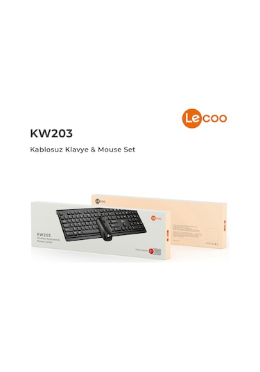 Lecoo KW203 Kablosuz Türkçe Q Klavye & Mouse Set