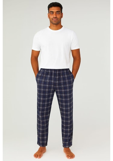 Erkek Desenli Cepli % 100 Pamuk Tek Alt Koyu Lacivert Koyu Lacivert