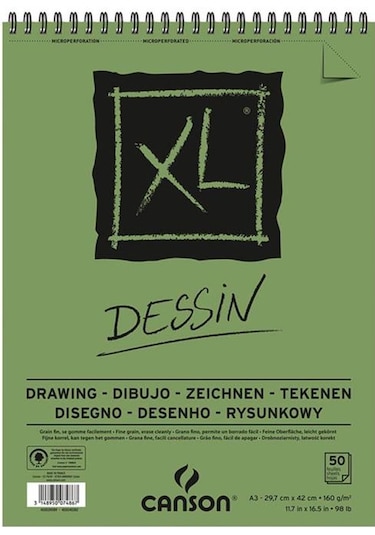 Canson Xl Drawing Dessin Spiralli Light Grain 160g 50 Yaprak A3
