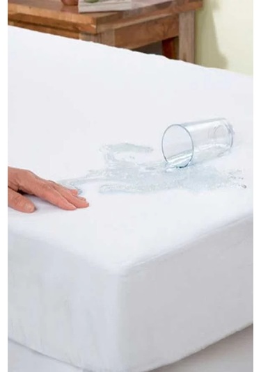 Mycey Fitted 200x200 Cm Sıvı Geçirmez Çift Kişilik Alezi Micro Kumaş Beyaz