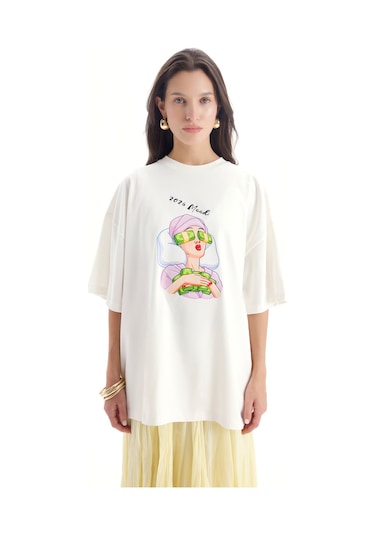 Mai Studıos Mai Studios Co. Mood Oversize Beyaz T-shirt BEYAZ