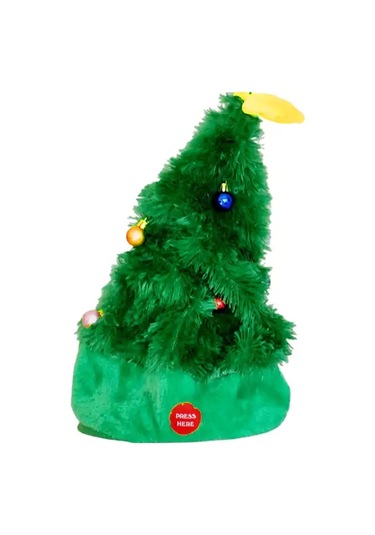 Yılbaşı Dans Eden Müzikli Şapka - Çam Ağacı