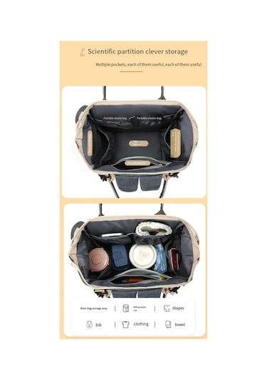 Jialan Taşınabilir Anne Çantası Büyük Kapasiteli Omuz Anne Ve Gri