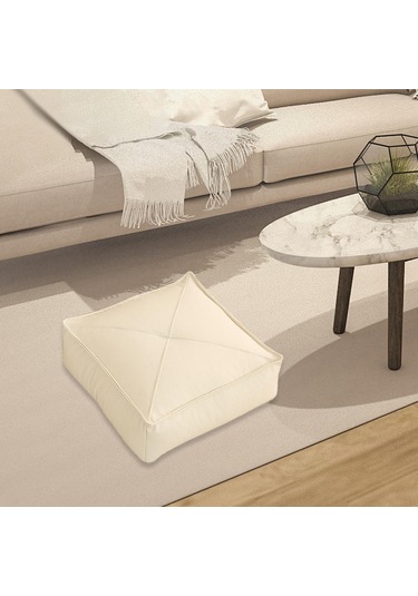 Suntek Magideal Yer Minderi Kare Açık Veranda Ofis Koltuğu Oturma Bej