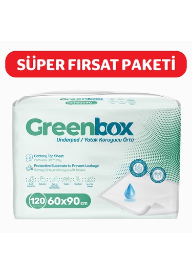 Greenbox 60x90 Yatak Koruyucu Örtü 30'lu 4 Paket 120 Adet