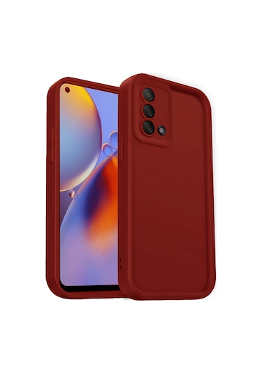 Newface Oppo A74 4g Kılıf Viera Silikon Semeglbl - 86 - Kırmızı
