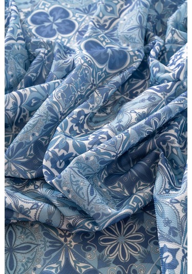 Mavi Çini Desenli Masa Örtüsü, Sofra Bezi, Piknik Örtüsü Mavi