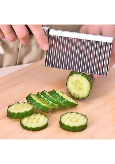 Bıçaklar Patates Dalgalı Kenarlı Bıçak Salatalık Sebze Kesici Dilimleyici Diğer