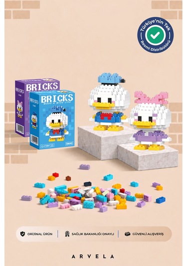 Donald Duck & Daisy Karakteri İkili Set - Eğitici Oyuncak - Koleksiyon