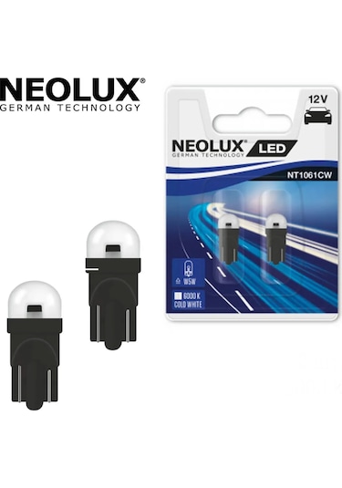Neolux W5w T10 Dipsiz Led Tavan Park Plaka Led Ampülü İkili Paket By Osram