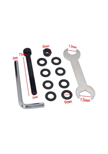 Yifomall Alüminyum Fitness Bisikleti Ekran Ayar Cihazı Siyah Tam Donanımlı Somun+anahtar+distip