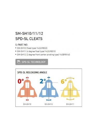 Shimano SM-SH12 Yol Pedal Kali 2 Derece