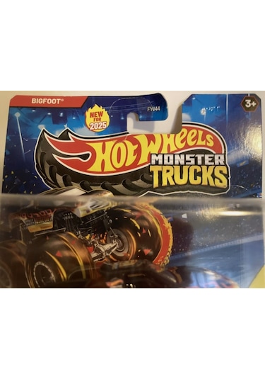 New 2025 Hot Wheels Monster Truck Black Flame Bigfoot 50 Nocolor