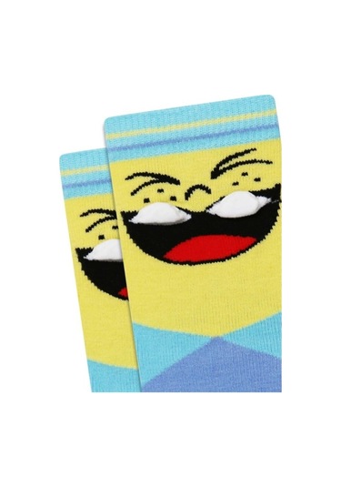 Brz Kids 3D Gülen Surat Desenli Erkek Çocuk Çorabı 3Lü Set