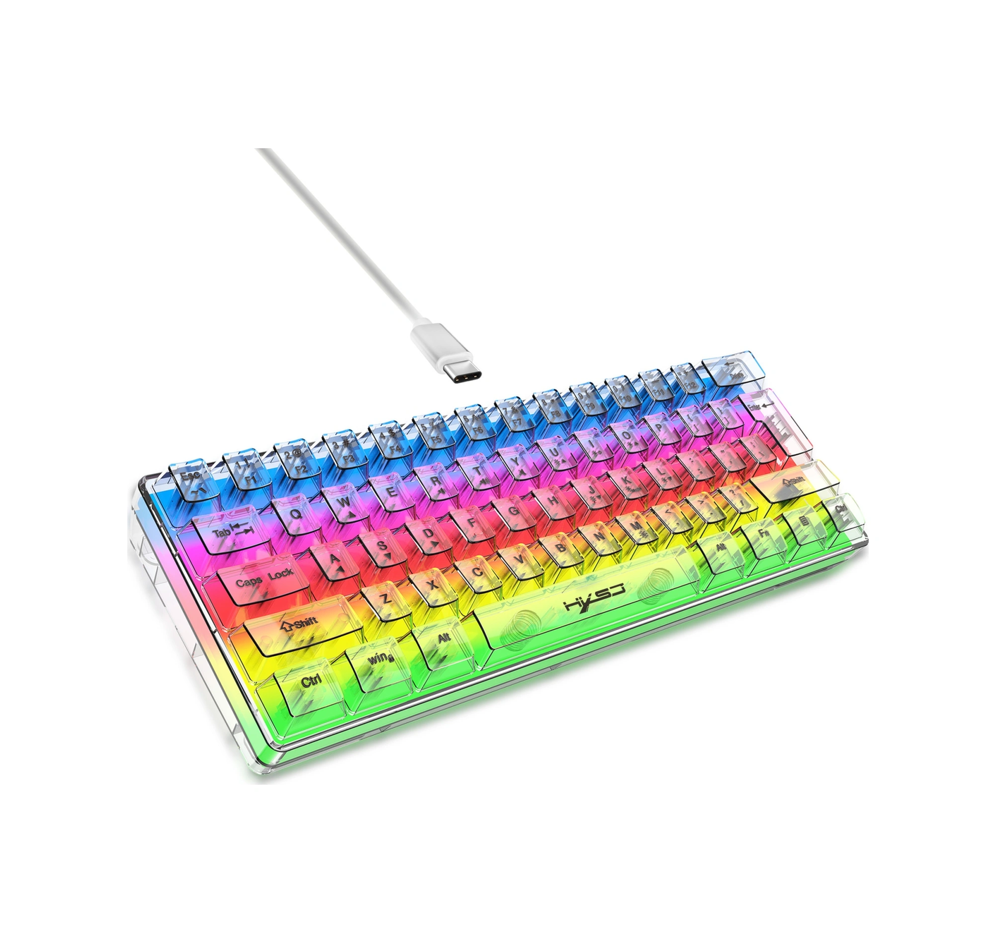 Sones Hxsj V700t 61 Tuşlu Kablolu Membran Rgb Arkadan Aydınlatmalı Mekanik Klavye