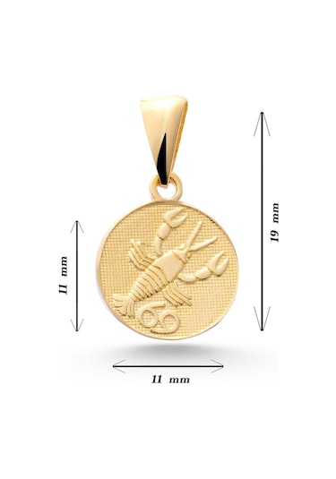 Sefa Gold 14 Ayar Altın Yengeç Burcu Kolye Ucu
