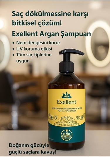 Exellent Argan Şampuanı Hacimsiz - İnce Telli