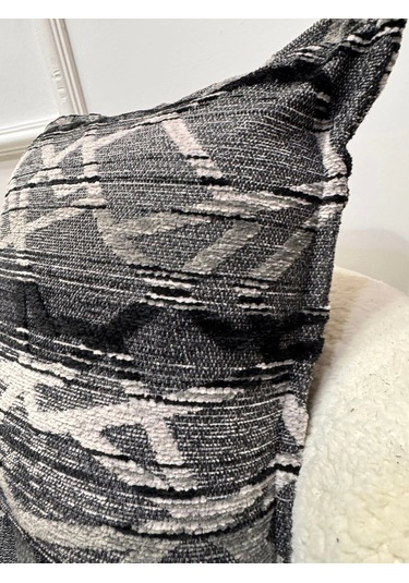 Nivemeshome Kırlent Kılıfı 45x45 Mateo 67-01 Antrasit Gri Antrasit Gri