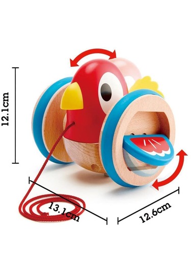 Ahşap İpli Çekçek Yürüme Arkadaşım Papağan 1 Yaş +