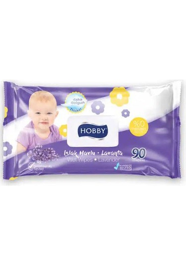 Hobby Islak Havlu Lavanta 90'lı x 4