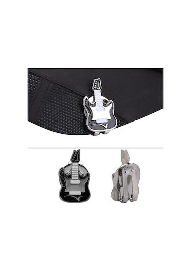 Kaiyi Siyah Gitar Desenli Manyetik Klips Çok Renkli