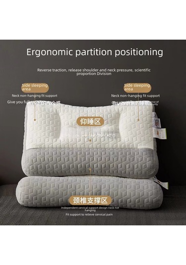 Springsun Ev Kullanıma Lateks Boyun Destek Yastığı - 40x70cm Orta Boy, Masaj Fonksiyonu, Tırmanma Engellediği, Yıkama Kolay, Tek Kişilik Uyku Yastığı