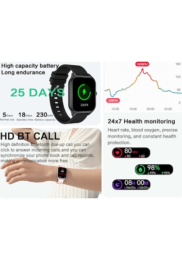 Vkemall 1.83" Ip67 Bluetooth 5.2 Akıllı Saat (İthalatçı Garantili)