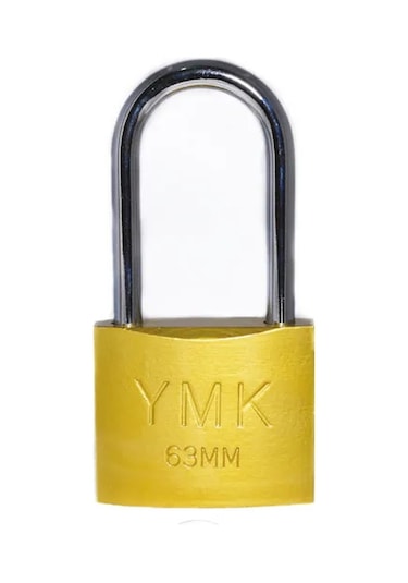 Ymk Eko Sarı Boyalı Uzun Kancalı Asma Kilit 38mm