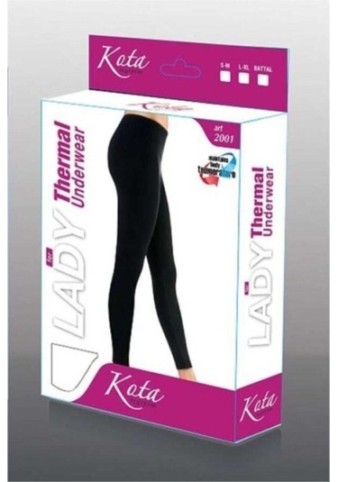 Kadın Siyah Termal İçlik Alt Üst Set Siyah