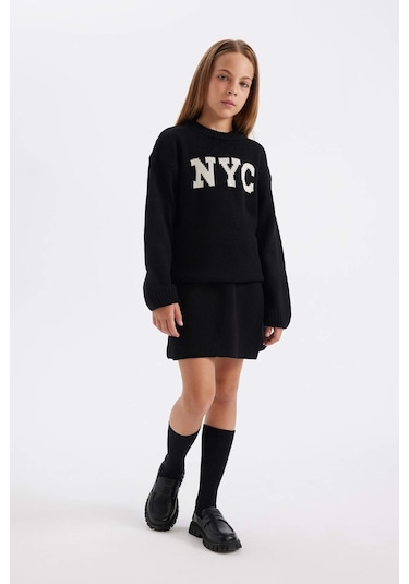 DeFacto Kız Çocuk Siyah Basic Düz Okul Şort Etek A7172A824WNBK27 Siyah