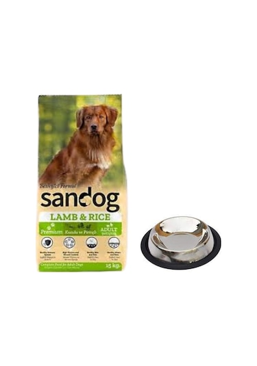 Sandog Premium Lamb&rice Yavru Köpek Maması 15 Kg,kaymaz Tabanlı Su Ve Mama Kabı