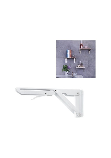 Sones Yemek Masası İçin 16 İnç Duvara Monte Katlanabilir K Şeklinde Depolama Rafı