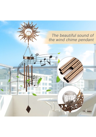 Symbee Güneş Enerjili Bahçe Lambası, Demir Oymalı Peri Ve Ay Desenli Led Çanak Çanak, Ip65 Su Geçirmez Dış Mekan Dekorasyonu Diğer